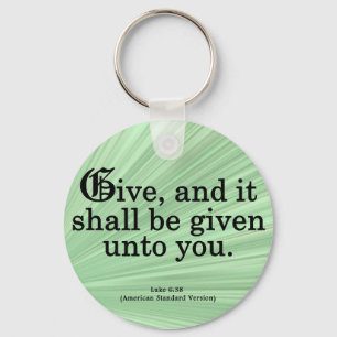 Giving Luke 6-38 Keychain
