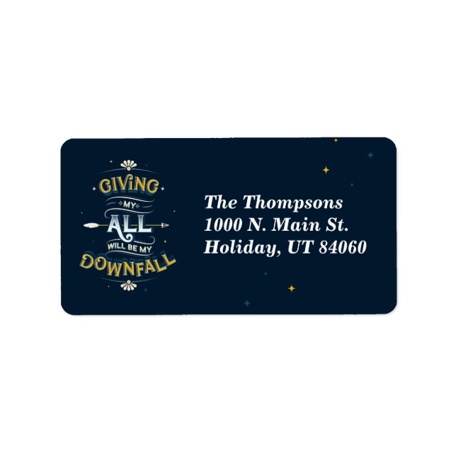 Giving My All / Return Address Labels (Front)