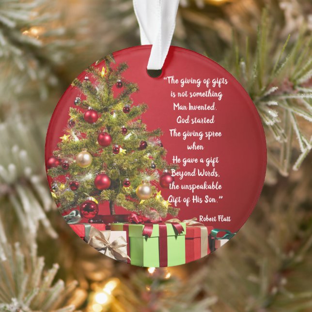Giving of Gifts Started By God Acrylic Ornament (Tree)