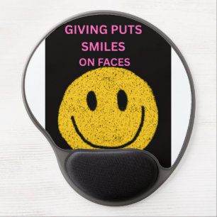 Giving Puts Smiles on Faces Inspirational Mouse Pa Gel Mouse Pad
