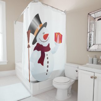 Giving Snowman... Shower Curtain