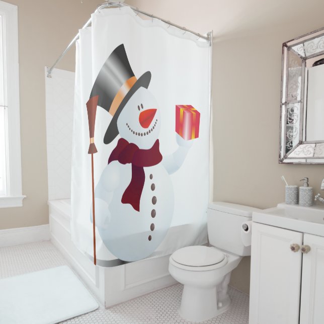 Giving Snowman... Shower Curtain (In Situ)