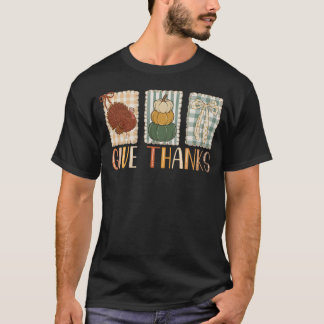Giving Thanks Coquette Bow Thankful Thanksgiving T-Shirt