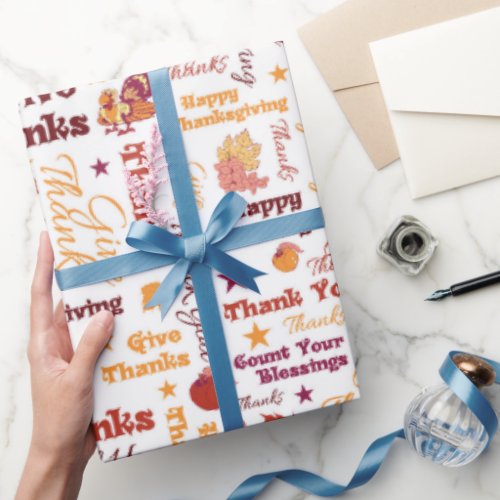 Giving Thanks For Thanksgiving Wrapping Paper