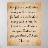 Giving Thanks Mealtime Prayer