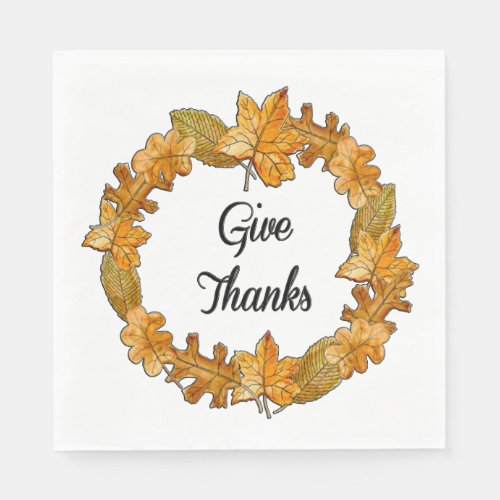 Giving Thanks Thanksgiving Napkins