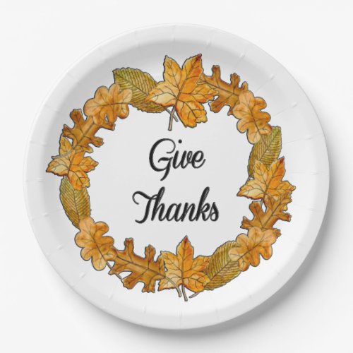 Giving Thanks Thanksgiving Paper Plates