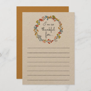 Giving Thanks Thanksgiving Table Activity Invitation