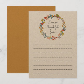 Giving Thanks Thanksgiving Table Activity Invitation