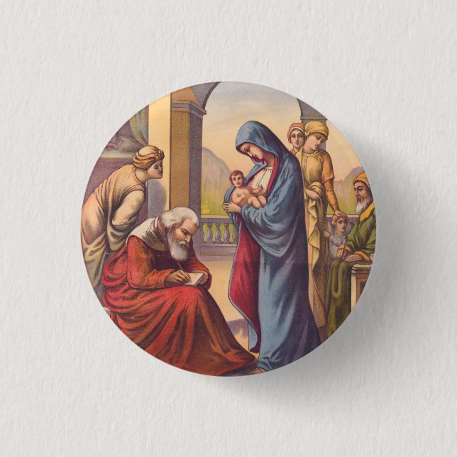 Giving the child John a name Button (Front)