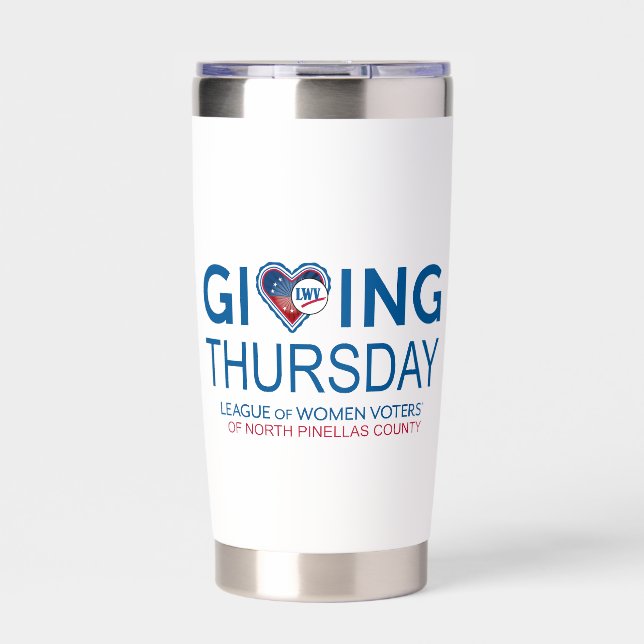 Giving Thursday Water Bottle Insulated Tumbler (Front)