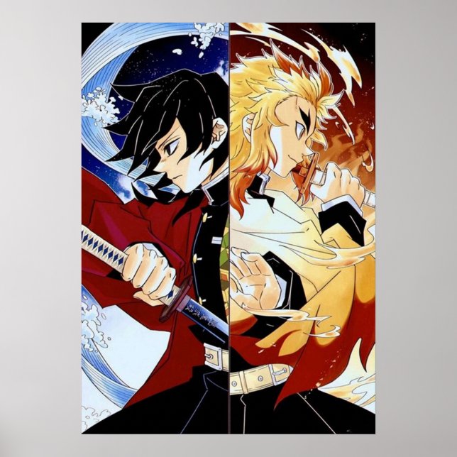 Giyu Tomioka and Kyojuro Rengoku Poster (Front)
