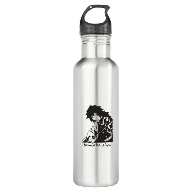 giyu tomioka stainless steel water bottle (Front)