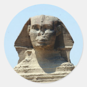 giza great sphinx classic round sticker