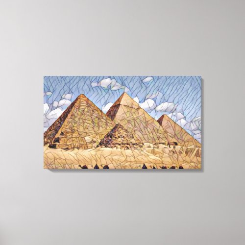 Giza Pyramid by Mirsat Karabel Canvas Print