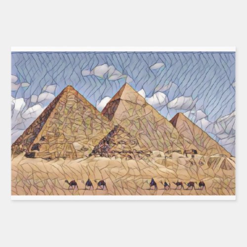 Giza Pyramid by Mirsat Karabel Wrapping Paper Sheets