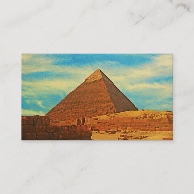 Giza Pyramid Cairo Egypt Business Card (Front)