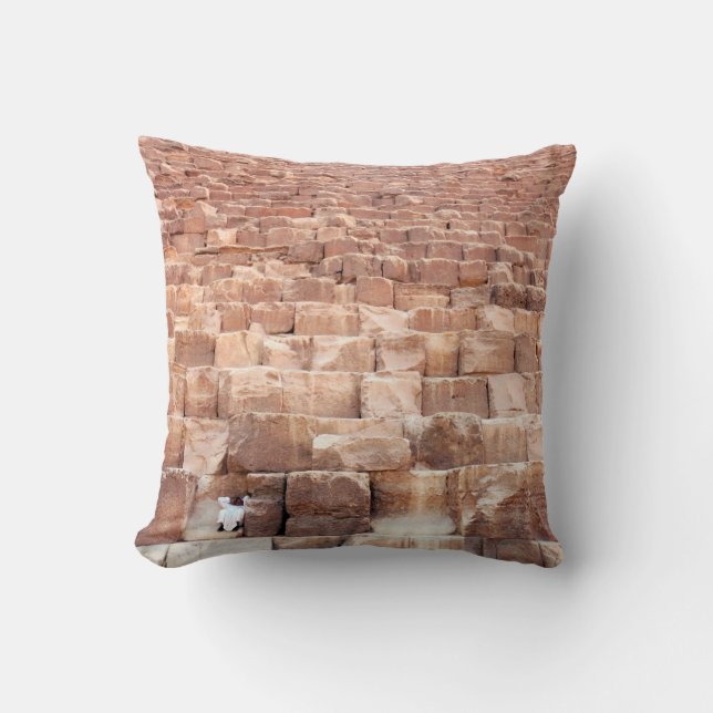  Giza pyramid complex. Also called the Giza Necrop Throw Pillow (Front)