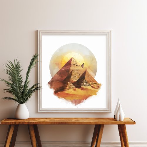 Art Prints And Wall Decor 18 Giza Pyramids Egypt Desert Sun Wall Art