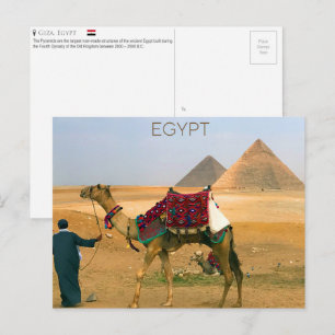 Giza Pyramids, Egypt Postcard