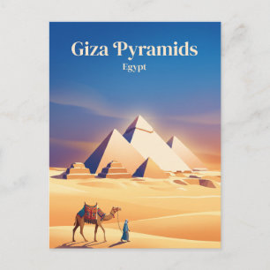 Giza Pyramids Egypt Postcard