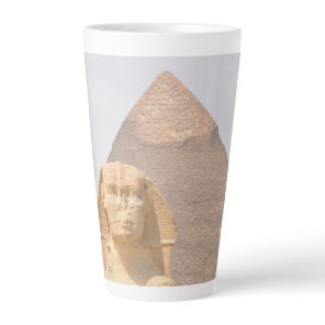 Giza Pyramids Sphinx Pharaoh ancient Egypt Trip Latte Mug