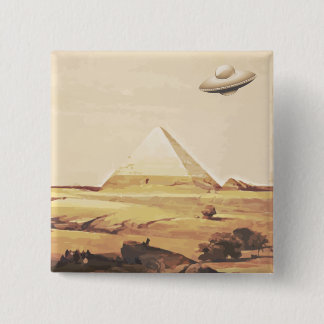 Giza Spaceship Pinback Button