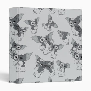 Gizmo Black & White Pattern 3 Ring Binder