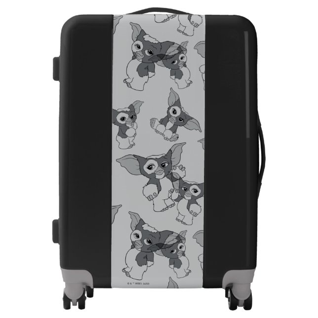Gizmo | Black & White Pattern Luggage (Front)