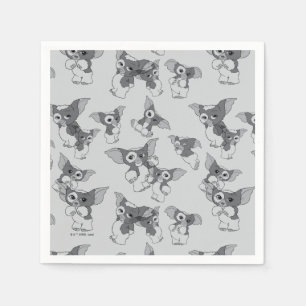 Gizmo   Black & White Pattern Napkins