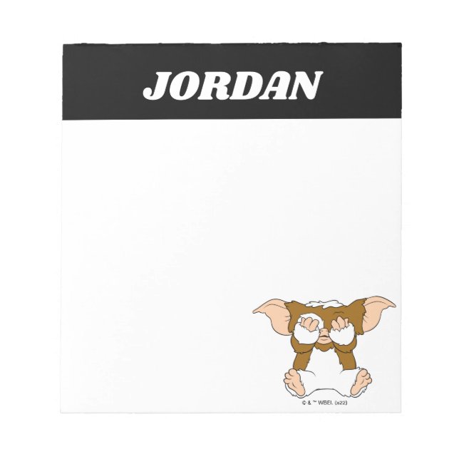 Gizmo | Cute Comic | Add Your Name Notepad (Front)