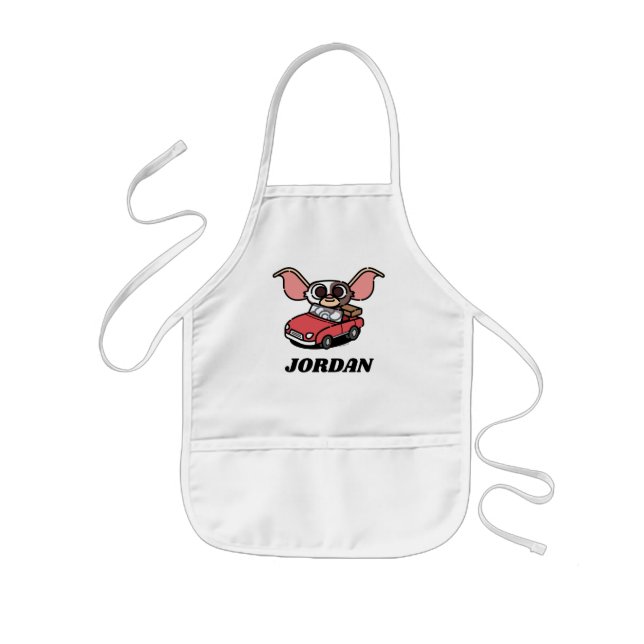 Gizmo | Cute Comic Driver | Add Your Name Kids' Apron (Front)