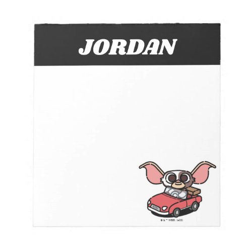 Gizmo  Cute Comic Driver  Add Your Name Notepad