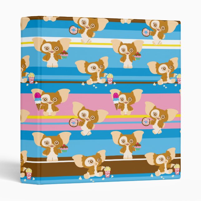 Gizmo | Cute Comic Pattern 3 Ring Binder (Front/Spine)