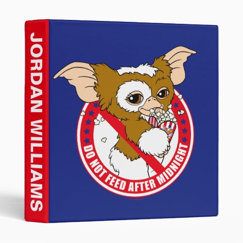 Gizmo  Do Not Feed After Midnight  Add Your Name 3 Ring Binder