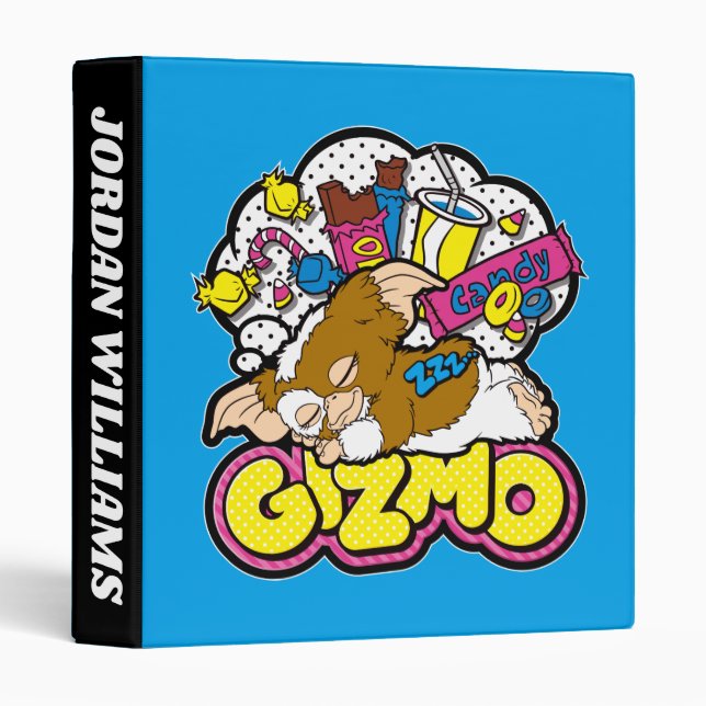 Gizmo | Dreaming of Sweets | Add Your Name 3 Ring Binder (Front/Spine)