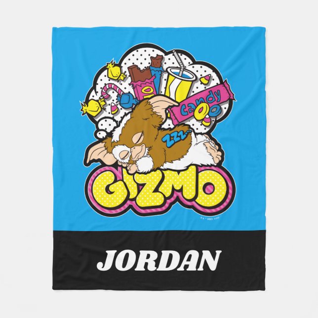 Gizmo | Dreaming of Sweets | Add Your Name Fleece Blanket (Front)