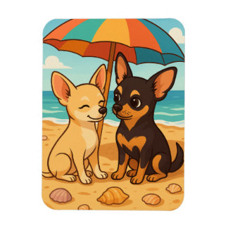 Gizmo in Love – Beach Day with His Sweetheart Magnet