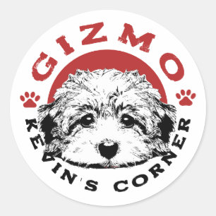 Gizmo Kevin's Corner Pet Maltipoo Puppy Classic Round Sticker