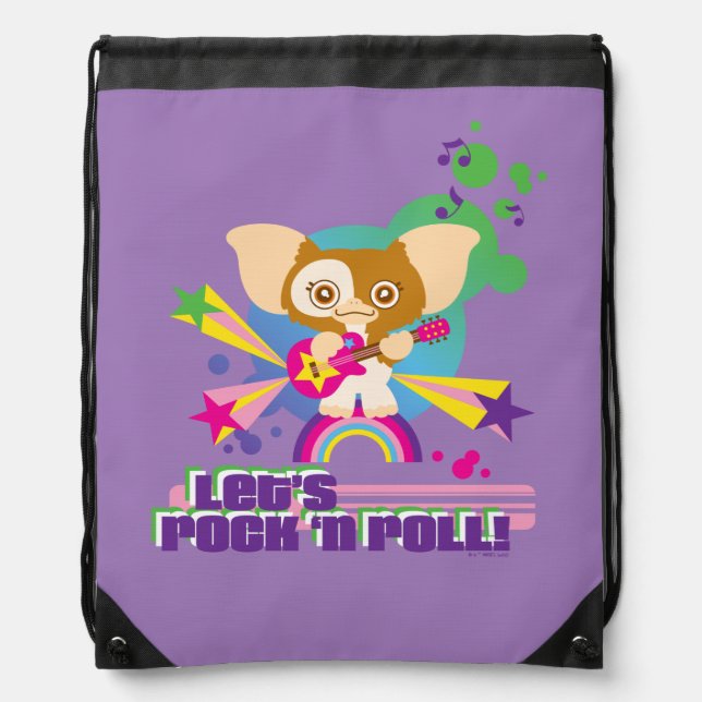 Gizmo | Let's Rock 'n Roll Drawstring Bag (Front)