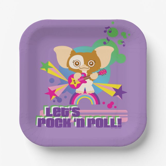 Gizmo | Let's Rock 'n Roll Paper Plates (Front)