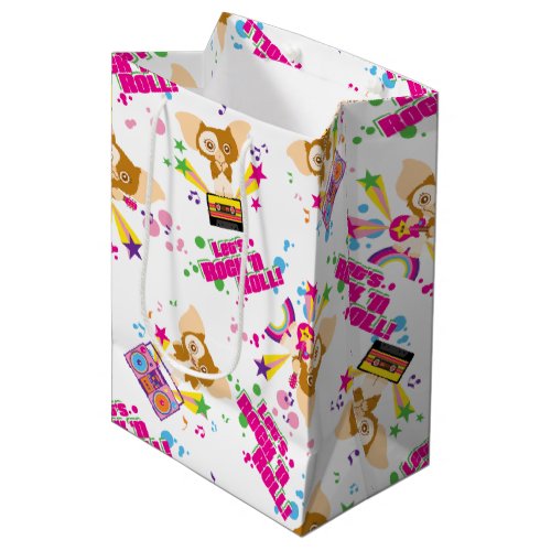 Gizmo  Lets Rock n Roll Pattern Medium Gift Bag