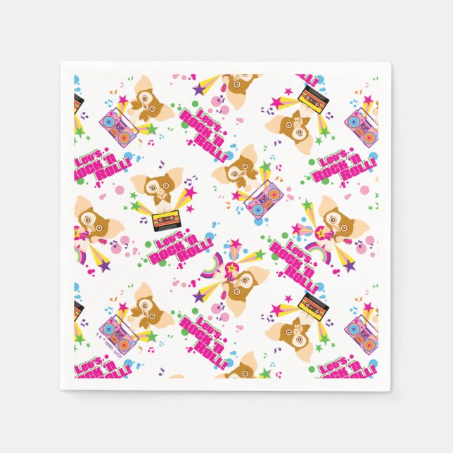 Gizmo | Let's Rock 'n Roll Pattern Napkins (Front)