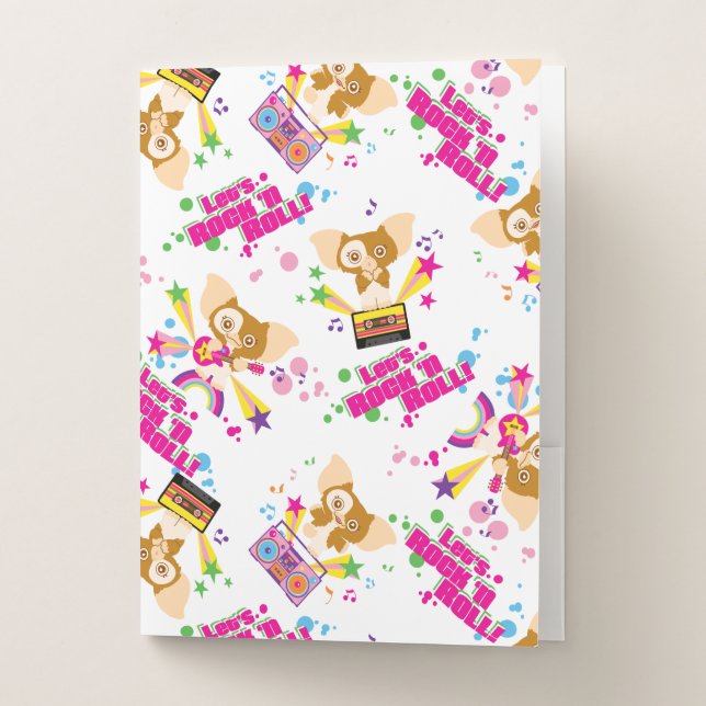 Gizmo | Let's Rock 'n Roll Pattern Pocket Folder (Front)