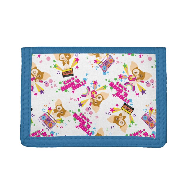 Gizmo | Let's Rock 'n Roll Pattern Trifold Wallet (Front)