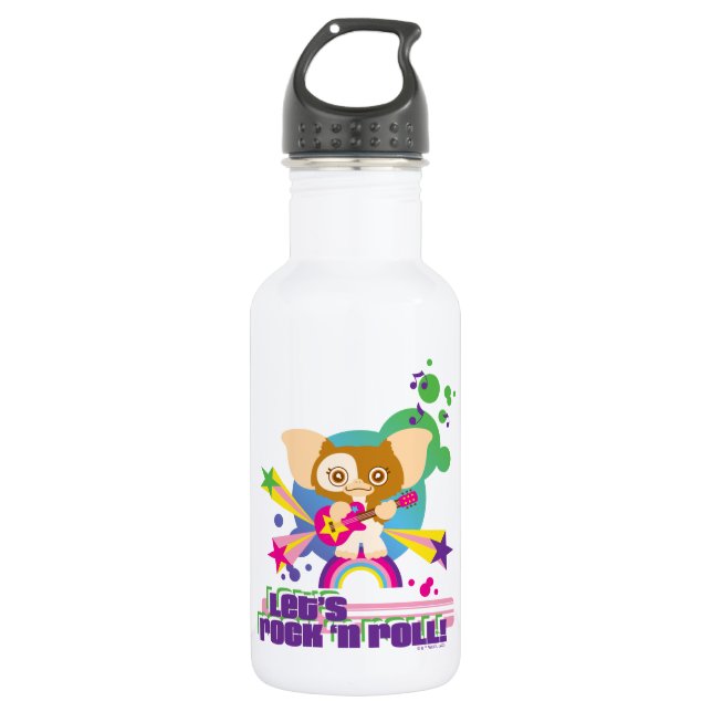 Gizmo | Let's Rock 'n Roll Stainless Steel Water Bottle (Front)