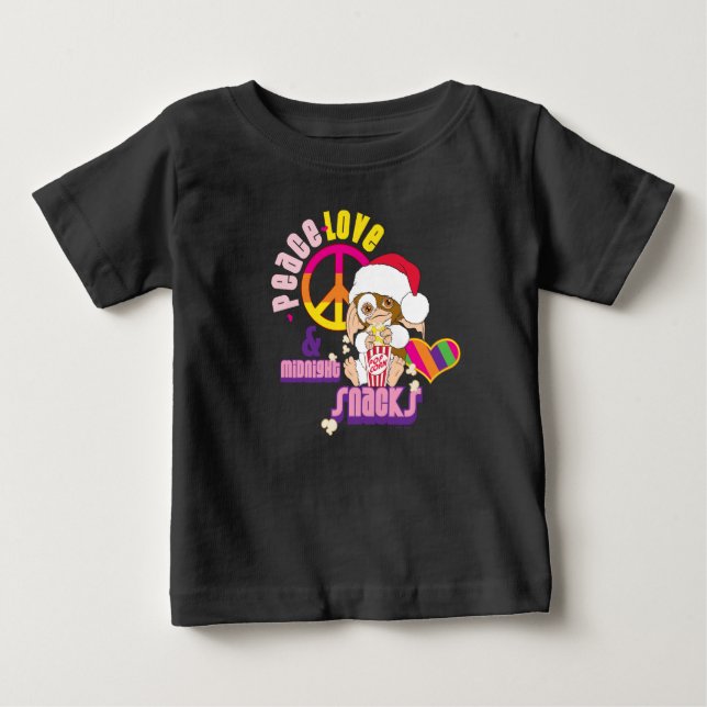 Gizmo | Peace Love & Midnight Snacks Baby T-Shirt (Front)