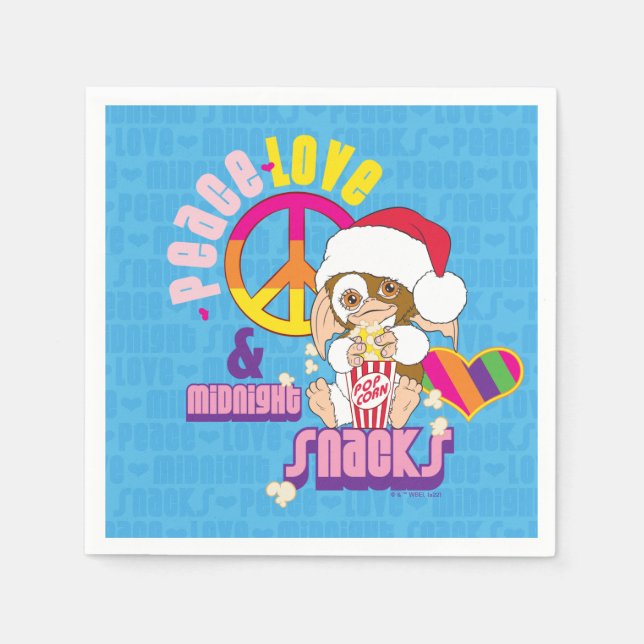 Gizmo | Peace Love & Midnight Snacks Napkins (Front)