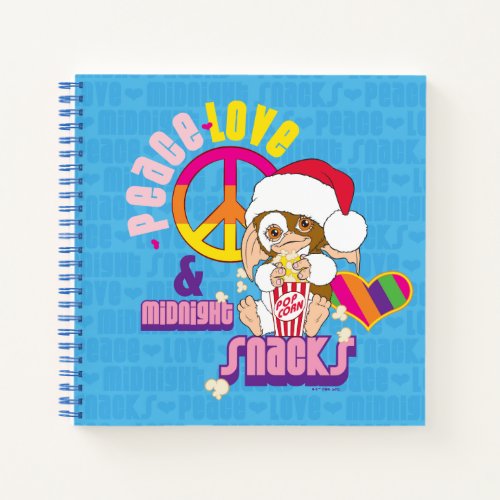 Gizmo  Peace Love  Midnight Snacks Notebook