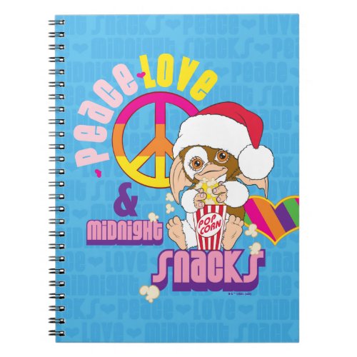 Gizmo  Peace Love  Midnight Snacks Notebook